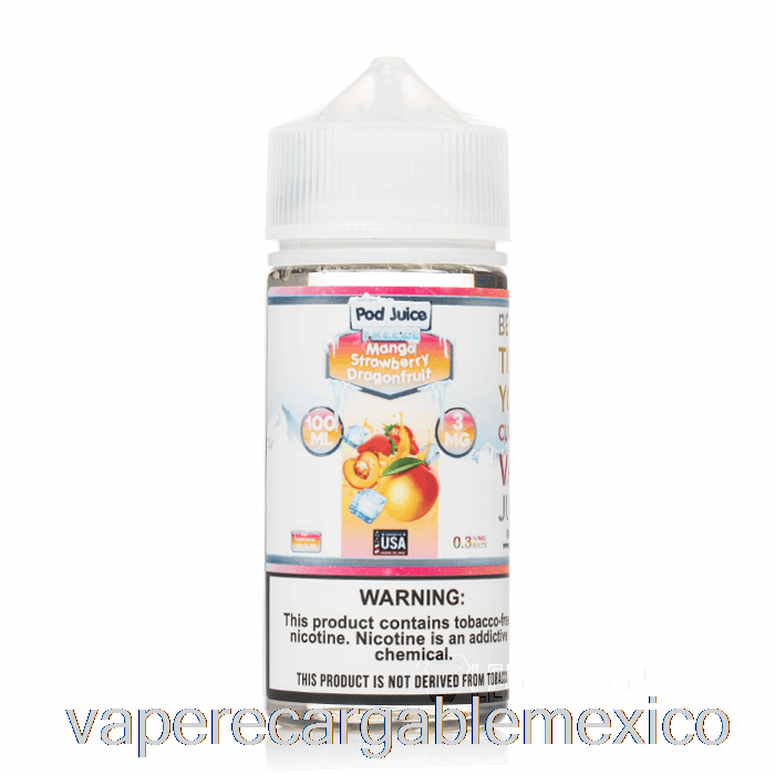 Vape Recargable Frozen Mango Fresa Dragonfruit - Jugo De Vaina - 100ml 6mg